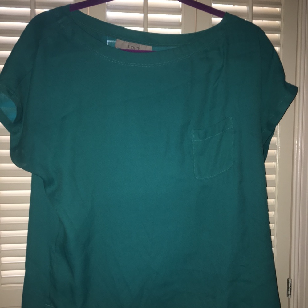 Teal, chiffon T-shirt